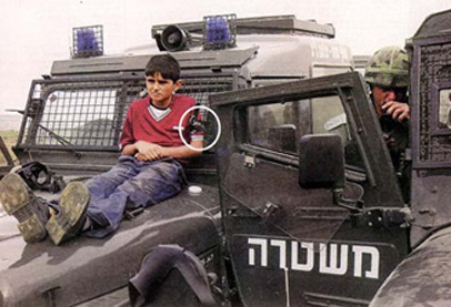 Palestinian child used as human shield by IDF against stone throwers